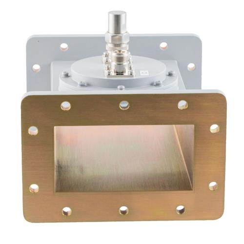 40 dB WR-430 Waveguide Loop Coupler, CPR430F Flange, N Female Coupled Port, 1.72 GHz to 2.61 GHz in Aluminum FMWCP1106N-40