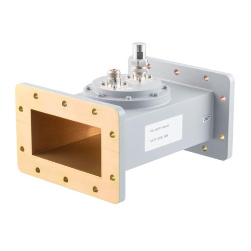 50 dB WR-430 Waveguide Loop Coupler, CPR430F Flange, N Female Coupled Port, 1.72 GHz to 2.61 GHz in Aluminum FMWCP1106N-50