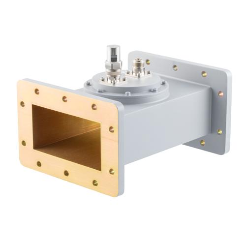 50 dB WR-430 Waveguide Loop Coupler, CPR430F Flange, N Female Coupled Port, 1.72 GHz to 2.61 GHz in Aluminum FMWCP1106N-50