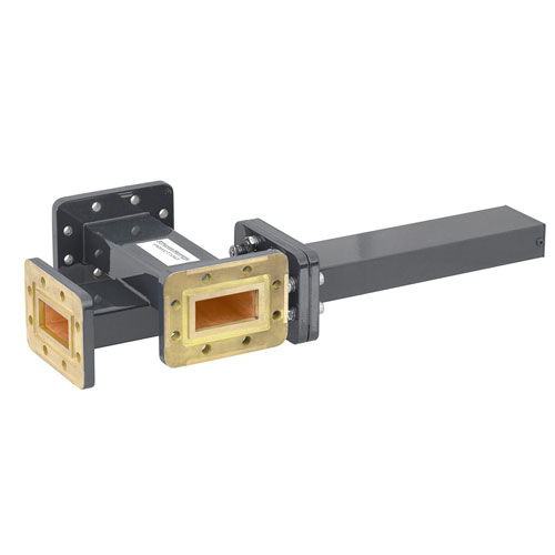 50 dB WR-137 Waveguide Crossguide 3 Port Coupler with CPR-137G Flange from 5.85 GHz to 8.2 GHz in Bronze FMWCT1043