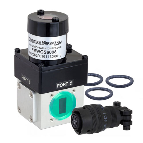 WR-62 Waveguide Electromechanical Relay Latching Switch SPDT 18 GHz Max Frequency, 2,000 Watts Ku Band UG-419/U Square Cover Flange FMWGS6008