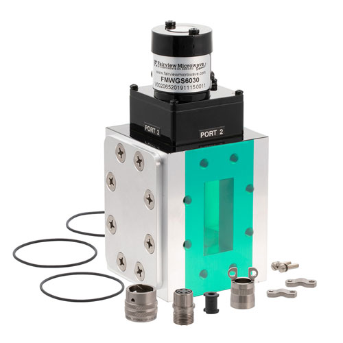 WR-187 Waveguide Electromechanical Relay Latching Switch SPDT/DPDT 5.85 GHz Max Freq., 22,000 Watts CPR Flat, 12V, Self Cut Off FMWGS6030