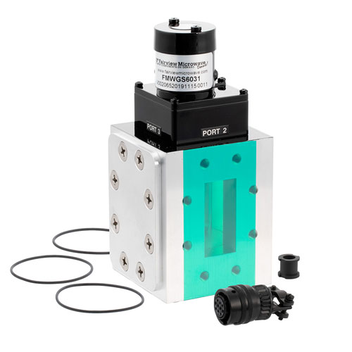 WR-187 Waveguide Electromechanical Relay Latching Switch SPDT/DPDT 5.85 GHz Max Freq., 22,000 Watts CPR Flat, 12V, TTL, Self Cut Off FMWGS6031