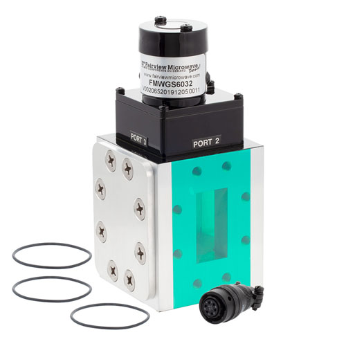 WR-159 Waveguide Electromechanical Relay Latching Switch SPDT/DPDT 7.05 GHz Max Freq., 12,000 Watts CPR Flat, 28V, Self Cut Off FMWGS6032