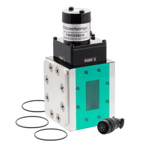 WR-159 Waveguide Electromechanical Relay Latching Switch SPDT/DPDT 7.05 GHz Max Freq., 12,000 Watts CPR Flat, 12V, Self Cut Off FMWGS6034