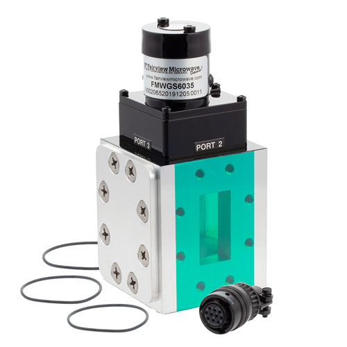 WR-159 Waveguide Electromechanical Relay Latching Switch SPDT/DPDT 7.05 GHz Max Freq., 12,000 Watts CPR Flat, 12V, TTL, Self Cut Off FMWGS6035