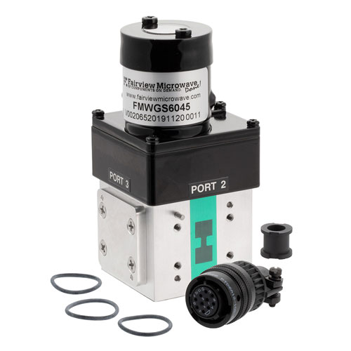 WRD-650 Double Ridge Waveguide Latching Relay Switch SPDT/DPDT, 6.5 GHz to 18 GHz Frequency Band, 8,500 Watts, UG Cover, 28V, TTL FMWGS6045