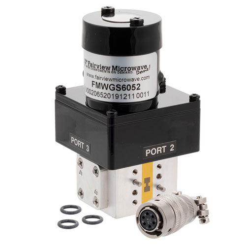 WRD-180 Double Ridge Waveguide Latching Relay Switch SPDT/DPDT, 18 GHz to 40 GHz Frequency Band, 2,000 Watts, UG Cover, 28V, Self Cut Off FMWGS6052