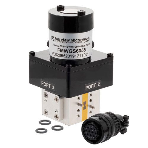 WRD-180 Double Ridge Waveguide Latching Relay Switch SPDT/DPDT, 18 GHz to 40 GHz Frequency Band, 2,000 Watts, UG Cover, 12V, TTL FMWGS6055