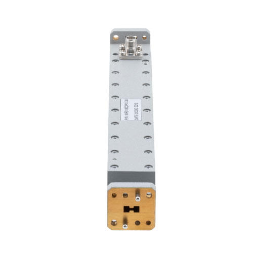 30 dB WRD-180 Double Ridge Waveguide Broadwall Coupler, 2.92mm Female Coupled Port, 18 GHz to 40 GHz in Brass FMWRD180CP01-30