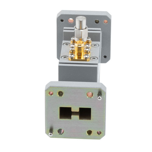 30 dB WRD-650 Double Ridge Waveguide Loop Coupler, SMA Female Coupled Port, 6.5 GHz to 18 GHz in Aluminum FMWRD650CP03-30