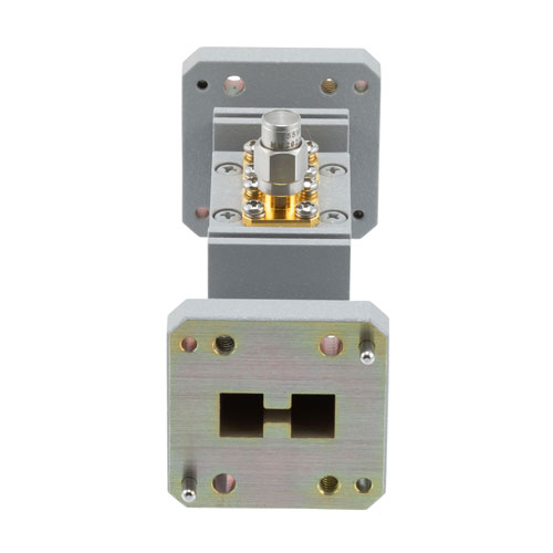 40 dB WRD-650 Double Ridge Waveguide Loop Coupler, SMA Female Coupled Port, 6.5 GHz to 18 GHz in Aluminum FMWRD650CP03-40