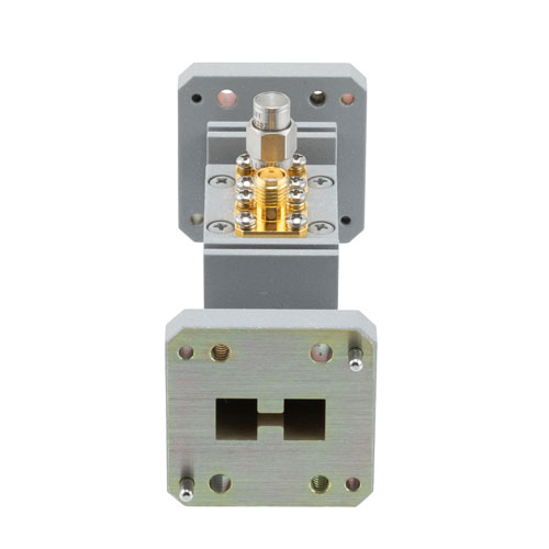 40 dB WRD-650 Double Ridge Waveguide Loop Coupler, SMA Female Coupled Port, 6.5 GHz to 18 GHz in Aluminum FMWRD650CP03-40