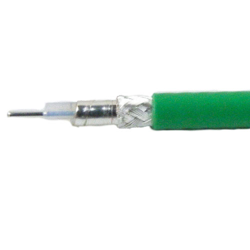 Version of .086 Flexible Coax Cable Green FEP Jacket HF086