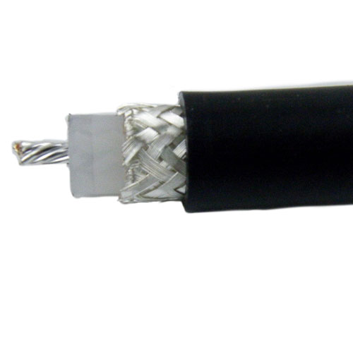 RG214 Flexible Coax Cable Black PVC Jacket M17/75 M17/75-RG214