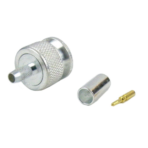 M39012/26-0010 TNC Male (Plug) Connector For RG58 Cable, Crimp/Solder M39012/26-0010