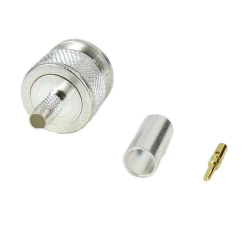 M39012/26-0011 TNC Male (Plug) Connector For RG55 Cable, Crimp/Solder M39012/26-0011