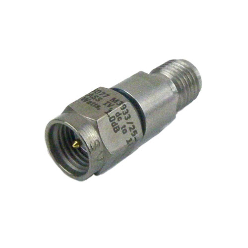1 dB Fixed Attenuator SMA Male (Plug) to SMA Female (Jack) Up to 18 GHz Rated to 2 Watts, , 1.35 VSWR M3933/25-60N