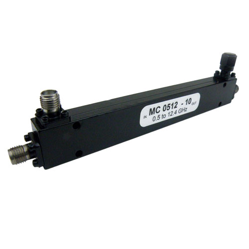 SMA Directional Coupler 10 dB 500 MHz to 12.4 GHz Rated to 30 Watts MC0512-10