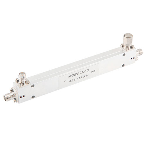 SMA Directional Coupler 10 dB 500 MHz to 12.4 GHz Rated to 30 Watts MC0512A-10