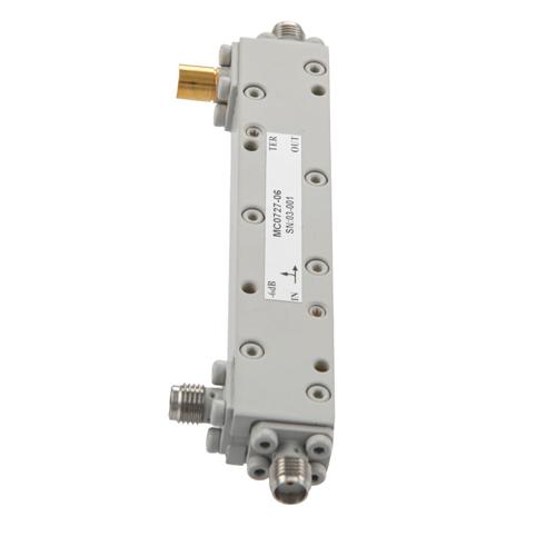 SMA Directional Coupler 6 dB Coupled Port From 700 MHz to 2.7 GHz Rated To 50 Watts MC0727-06