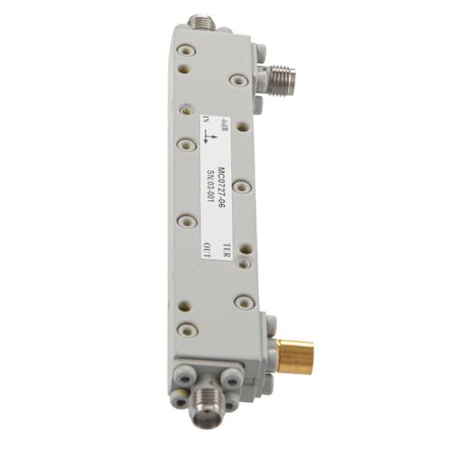 SMA Directional Coupler 6 dB Coupled Port From 700 MHz to 2.7 GHz Rated To 50 Watts MC0727-06