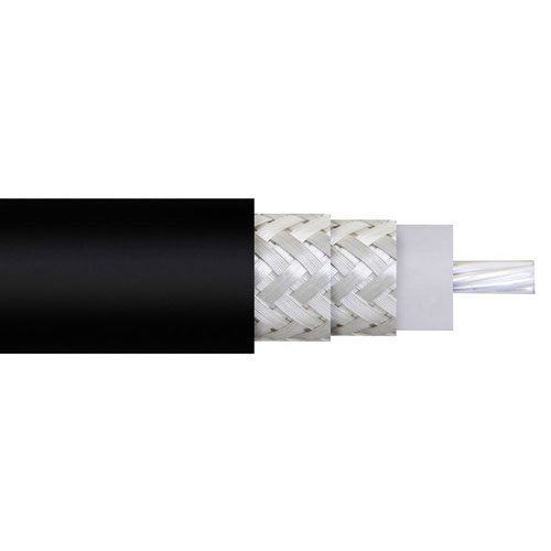 RG214 Flexible Coax Cable Black PVC Jacket RG214-FT