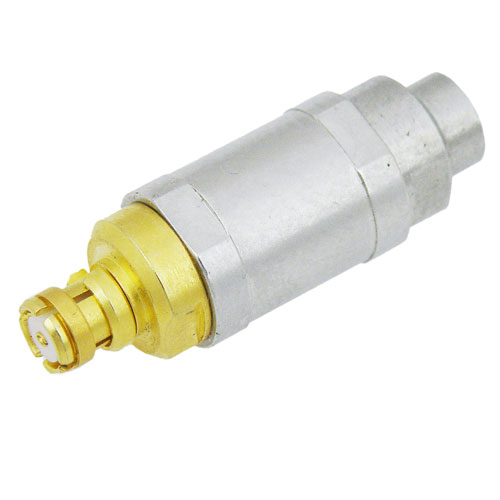 10 dB Fixed Attenuator SMP Male (Plug) to SMP Female (Jack) Up to 10 GHz Rated to 2 Watts, Passivated Stainless Steel Body, 1.4 VSWR SA10P2W-10