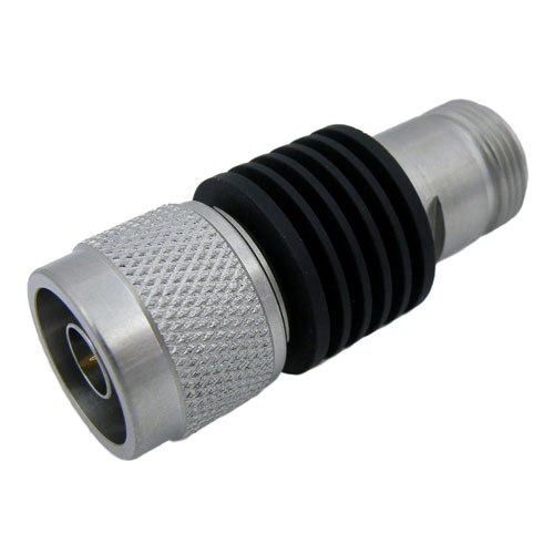 2 dB Fixed Attenuator N Male (Plug) to N Female (Jack) Up to 18 GHz Rated to 5 Watts, Heatsink Body, 1.35 VSWR SA18N5WA-02