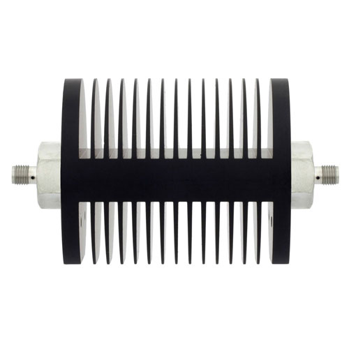 6 dB Fixed Attenuator SMA Female (Jack) to SMA Female (Jack) Up to 18 GHz Rated to 25 Watts, Heatsink Body, 1.6 VSWR SA18SFSF25W-06