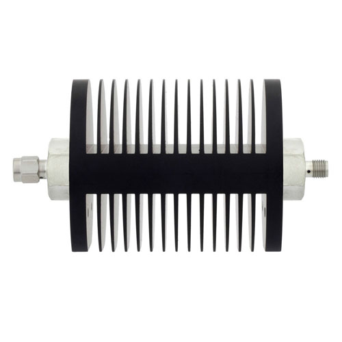 6 dB Fixed Attenuator SMA Male (Plug) to SMA Female (Jack) Up to 18 GHz Rated to 25 Watts, Heatsink Body, 1.6 VSWR SA18SMSF25W-06