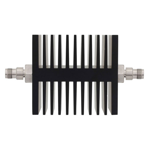 50 dB Fixed Attenuator TNC Female (Jack) to TNC Female (Jack) Directional Up to 18 GHz Rated to 50 Watts, Heatsink Body, 1.6 VSWR SA18TFTF50W-50