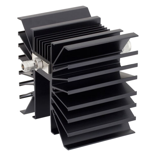 50 dB Fixed Attenuator N Female (Jack) to N Male (Plug) Directional Up to 3 GHz Rated to 300 Watts, Heatsink Body, 1.4 VSWR SA3NFM300W-50