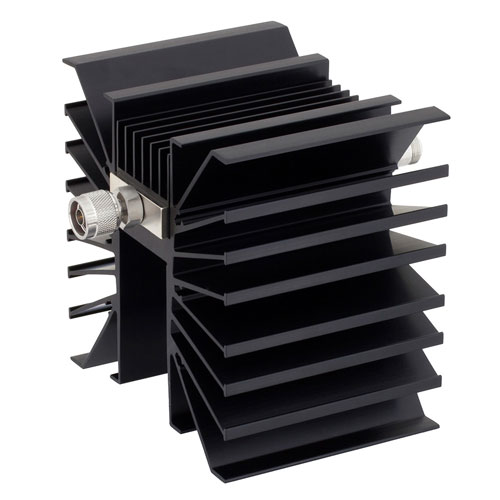 50 dB Fixed Attenuator N Male (Plug) to N Female (Jack) Directional Up to 3 GHz Rated to 300 Watts, Heatsink Body, 1.4 VSWR SA3NMF300W-50