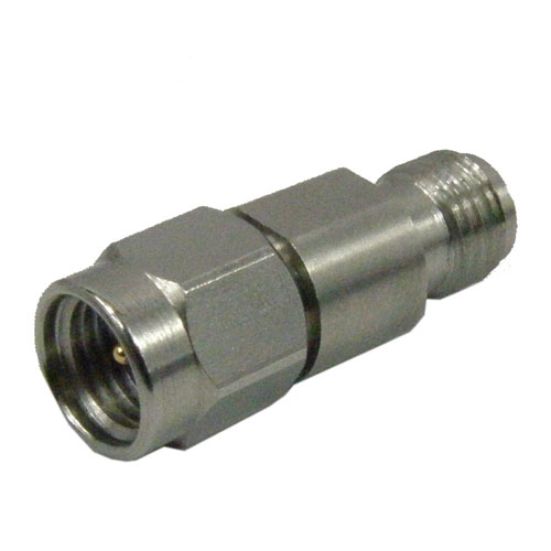 15 dB Fixed Attenuator 2.92mm Male (Plug) To 2.92mm Female (Jack) Up To 40 GHz Rated To 0.5 Watts, Passivated Stainless Steel Body, 1.5 VSWR SA4012-15