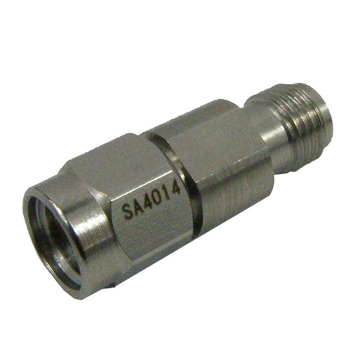 8 dB Fixed Attenuator 2.92mm Male (Plug) to 2.92mm Female (Jack) Up to 40 GHz Rated to 1 Watt, Passivated Stainless Steel Body, 1.4 VSWR SA4014-08