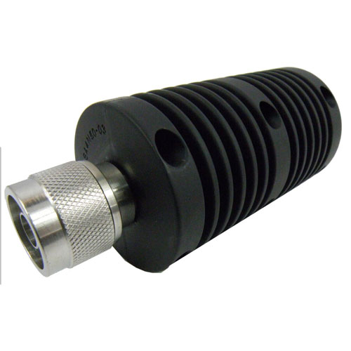 3 dB Fixed Attenuator N Male (Plug) to N Female (Jack) Up to 4 GHz Rated to 50 Watts, Heatsink Body, 1.2 VSWR SA4N50-03