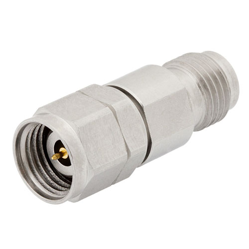 0 dB Fixed Attenuator 2.4mm Male (Plug) to 2.4mm Female (Jack) Up to 50 GHz Rated to 1 Watt, Passivated Stainless Steel Body, 1.75 VSWR SA5074-00