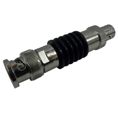 10 dB Fixed Attenuator BNC Male (Plug) to BNC Female (Jack) Up to 6 GHz Rated to 10 Watts, Heatsink Body, 1.3 VSWR SA6B10W-10