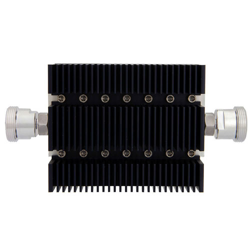 6 dB Fixed Attenuator 7/16 Female (Jack) to 7/16 Female (Jack) Directional Up to 6 GHz Rated to 100 Watts, Heatsink Body, 1.45 VSWR SA6DFDF100W-06