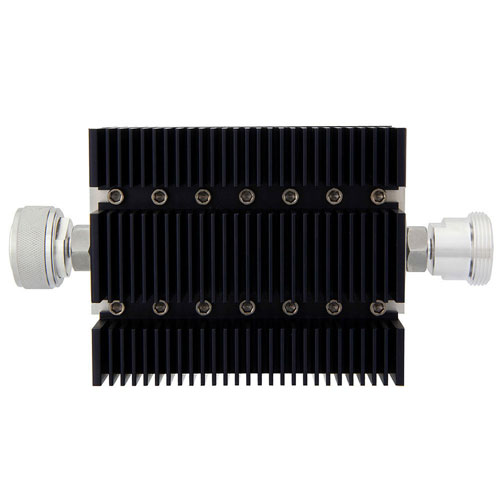 30 dB Fixed Attenuator 7/16 Male (Plug) to 7/16 Female (Jack) Directional Up to 6 GHz Rated to 100 Watts, Heatsink Body, 1.45 VSWR SA6DMDF100W-30