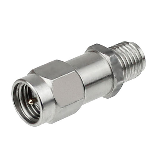 14 dB Fixed Attenuator SMA Male (Plug) to SMA Female (Jack) Up to 6 GHz Rated to 2 Watts, Passivated Stainless Steel Body, 1.35 VSWR SA6H-14