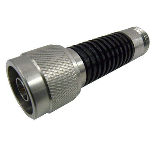 20 dB Fixed Attenuator N Male (Plug) to N Female (Jack) Up to 6 GHz Rated to 10 Watts, Heatsink Body, 1.2 VSWR SA6N10W-20