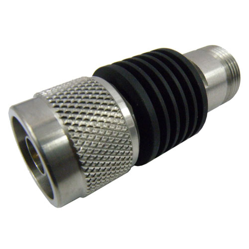 10 dB Fixed Attenuator N Male (Plug) to N Female (Jack) Up to 6 GHz Rated to 5 Watts, Heatsink Body, 1.25 VSWR SA6N5WA-10