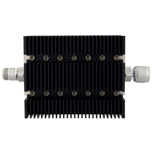 60 dB Fixed Attenuator N Female (Jack) to N Male (Plug) Directional Up to 6 GHz Rated to 100 Watts, Heatsink Body, 1.45 VSWR SA6NFNM100W-60