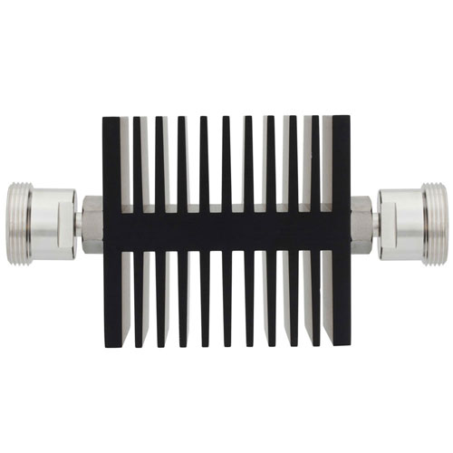 50 dB Fixed Attenuator 7/16 Female (Jack) to 7/16 Female (Jack) Directional Up to 6 GHz Rated to 50 Watts, Heatsink Body, 1.3 VSWR SA75DFDF50W-50