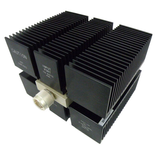 40 dB Fixed Attenuator N Male (Plug) to N Female (Jack) Directional Up to 8 GHz Rated to 150 Watts, Heatsink Body, 1.5 VSWR SA8N150-40