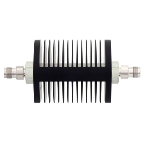 50 dB Fixed Attenuator TNC Female (Jack) to TNC Female (Jack) Up to 6 GHz Rated to 25 Watts, Heatsink Body, 1.3 VSWR SA8TFTF25W-50