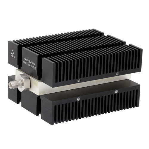 SMA Male (Plug) Termination (Load) 100 Watts High Power To 8 GHz, Conduction Cooled Body Heatsink Body, 1.5 VSWR, 2 KWatts Peak Power SAT8S-100