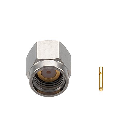 SMA Male (Plug) Connector For .086 SR, RG405, RG405 Tinned Cable, Solder, Passivated Stainless Steel Body, Length 0.335 In SC3020
